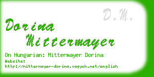 dorina mittermayer business card